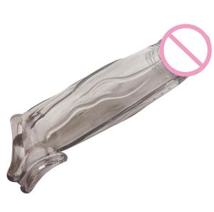 Condón de Cristal Altamente Elástico, Reutilizable, Extensor de Pene, Retrasa la Eyaculación, Agrandador de Pene, Juguetes Sexuales Íntimos para Hombres - Product Image 1