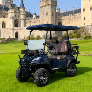 Voiturette de golf de luxe bleu marine quatre places pour complexes hôteliers, ranchs, clubs de golf et parcs touristiques - Product Image 3