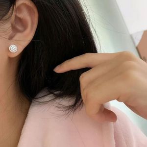 Pendientes de Diamantes Naturales de 0.5CT en Oro Blanco de 18K Xinfly, Diseño Redondo de 7.5mm, Marca Popular para Bodas - Product Image 5
