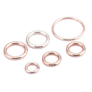 Premium L-Cup 7 anneaux de brasage et de soudage à roulement argenté, taille 1.8mm diamètre du fil x 9.34mm diamètre de l'anneau - Product Image 4