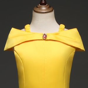 Vestido de Verano para Niñas Estilo Europeo Americano, Vestido de Princesa Bella de La Bella y la Bestia, Falda <span class=keywords><strong>con</strong></span> Estampado de Dibujos Animados, Disfraz para Niñas - Product Image 3