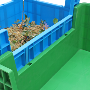 Baki Ternak Serangga Plastik Tumpuk Ukuran Kustom QS 600x400x190mm PP Hitam untuk Budidaya Larva Lalat Tentara Hitam (BSF) - Product Image 6