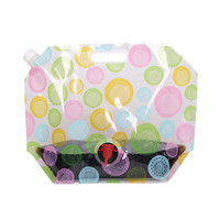 Pochettes à bec de 5 litre, sacs pliables en plastique pour emporter l'eau et d'autres boissons, portable pour l'extérieur