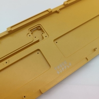 Clavier mécanique personnalisé en acier inoxydable et aluminium usiné CNC avec finition anodisée par électro-érosion à fil, plaque de clavier 60%