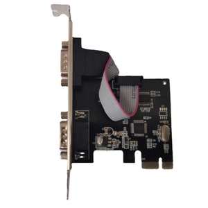 การ์ดแปลง Pci-E เป็น Serial 2 พอร์ต Rs232 การ์ดหลายพอร์ตสำหรับเดสก์ท็อปอุตสาหกรรม D89 อินเทอร์เฟซ Com แบบ 2x9 พิน - Product Image 1