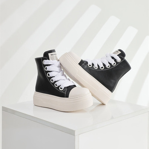 IDOIT גבוה נעלי נשים עיצוב יוקרה בנות מגפי קרסול סוליה עבה מגפי עור PU לאישה נעלי פלטפורמה - Product Image 3