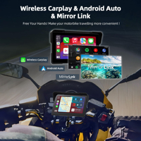 5 "moniteur de moto intelligent GPS Portable Carplay écran Android Auto Airplay BT type-c caméra étanche OEM usine
