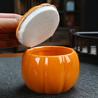 Pot à thé en céramique artisanal de style moderne, durable, en forme de citrouille, avec conservation de la fraîcheur, pour la cuisine, les fêtes, le stockage alimentaire et l'usage domestique