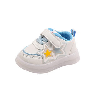 <span class=keywords><strong>Scarpe</strong></span> da bambino leggere per neonati e bambini piccoli, suola morbida antiscivolo, bianche luminose con chiusura a strappo, 0-1 anno, primavera autunno - Product Image 5
