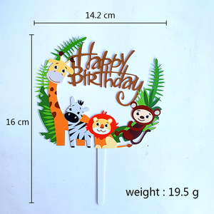 Accessori per torte con carta torta di animali <span class=keywords><strong>buon</strong></span> <span class=keywords><strong>compleanno</strong></span> decorazione per bambini - Product Image 4