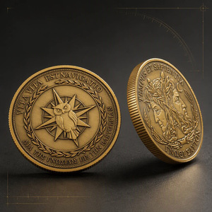 Moneda Conmemorativa Clásica de Hierro, Moneda de Desafío de Doble Cara con Búho de Bronce Antiguo y Sabiduría Griega, Regalo Coleccionable y Souvenir - Product Image 3