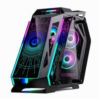 ATX Gaming PC Case Tempered Glass Open Frame RGB Desktop Computer Tower Chassis Gabinete Gamer