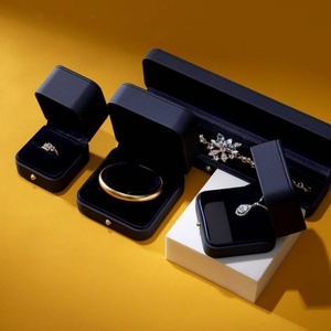 Custom logo Luxury Flip Top Jewelry Box PU Leather <b>Ring</b> <b>Couple</b> <b>Ring</b> Pendant Bracelet Necklace Jewelry Packaging Storge Box - Product Image 1