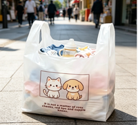 Sacs en plastique personnalisables pour t-shirts, sacs de courses, sacs cabas, sacs en plastique imprimés sur mesure