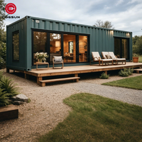 Cogsun Maisonnette Préfabriquée Détachable de 20 pieds, Kit de Structure en Acier pour Conteneur Modulaire à Toit Triangulaire, à Vendre
