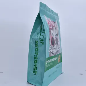 Kantong makanan hewan peliharaan dapat ditutup kembali kustom kantong berdiri ritsleting tas paket kacang cetak Logo pada kantung berdiri untuk kemasan makanan hewan peliharaan