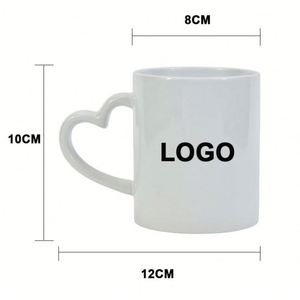 Taza de Café de Cerámica Blanca de 11 oz para Sublimación, con Asa en Forma de Corazón, Venta al Por Mayor desde Almacén en EE. UU. - Product Image 3
