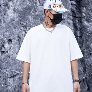 Herren bekleidung Große und hohe Unisex Heavyweight 230 Gramm Baumwolle Custom Logo Print Grafik Übergroße Hochwertige Herren T-Shirts - Product Image 2