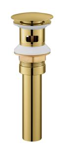 Accessoire de salle de bain moderne en laiton plaqué, robinet de vidange de lavabo à ouverture par pression avec ou sans trop-plein - Product Image 5