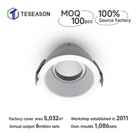 Cadre de projecteur à 3 anneaux en aluminium TN412R1, couverture de 83 mm, découpe de 75 mm, IP20, chargement frontal, remplacement