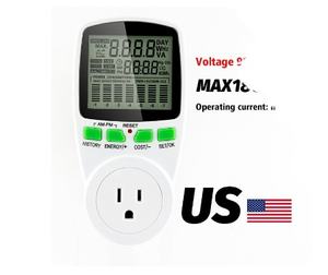 Medidores de potencia Vatímetro digital Medidor de energía de EE. UU. Monitor de vatios Diagrama de costo de <span class=keywords><strong>electricidad</strong></span> Analizador de enchufe de medición - Product Image 1