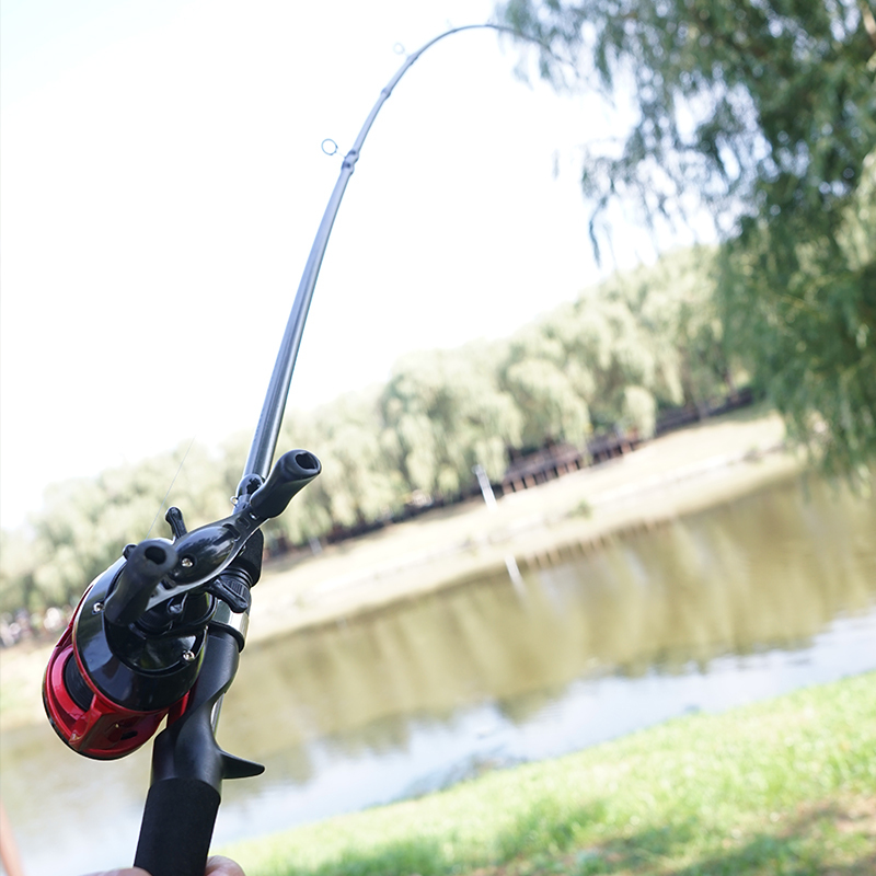 10' fishing pole B&M Fish-Pole Reel Combo 12' 3 BoneHead Tackles Carbon Fiber Taille:140 Roman Craw 323-G Fishing Blush