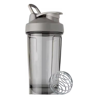 Bouteille shaker protéinée sans BPA de 500 ml avec logo personnalisé, bouteille mélangeuse en plastique anti-fuite pour la salle de sport et le fitness, vente en gros