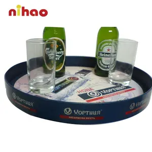 تخصيص صديقة للبيئة NIHAO البلاستيك الغذاء صينيّة تقديم دائريّة للداخلية شريط تعزيز