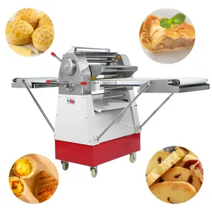 Benchtop otomatis prosesor makanan mesin Croissant Sheeter adonan portabel Sheeter adonan sinmag Sheeter