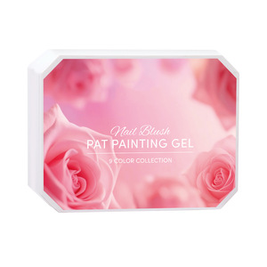 Gel de peinture à ongles solide 9 grilles, sans essuyage, haute pigmentation, pour effet blush dégradé et estompé, vente en gros - Product Image 6