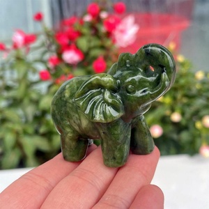 Natural Xiuyan Jade <b>Elephant</b> Eco-Friendly Irregular Shape Iceberg Theme Smooth Carving Great for <b>Decoration</b> Collection and Gift - Product Image 2