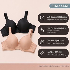 <span class=keywords><strong>Reggiseno</strong></span> di Lusso Plus Size con Copertura Totale e Supporto con Ferretto, Set Lingerie Morbido e Traspirante in Pizzo, <span class=keywords><strong>Reggiseno</strong></span> per Seno Grande Coppe <span class=keywords><strong>D</strong></span> E F con Effetto Lifting - Product Image 4