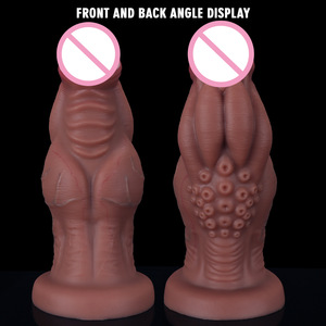 Delove Monster Dildo - Marron/Violet, étanche, tailles S-XXL, forme de pieuvre, ventouse, sans vibration, matière douce pour femmes - Product Image 5