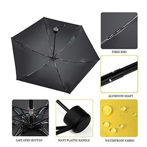 YUBO Manual mano abierta 19 pulgadas 6 costillas <span class=keywords><strong>Domingo</strong></span> mini cápsula en forma de 5 paraguas plegable - Product Image 5