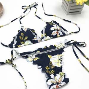 Conjunto de Bikini Brasileño de 1 Pieza para Mujer, de Alta Calidad OEM, con Estampado/Puntos/Colores Sólidos y Logotipo Frontal - Product Image 1