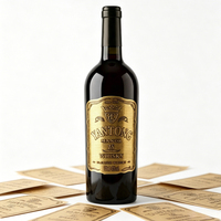 Étiquettes de vin en métal imperméables, adhésif puissant, tailles personnalisées, autocollant d'étiquette de vin en métal, gravure personnalisée sur feuille d'aluminium texturée
