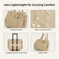 Sac fourre-tout élégant et spacieux YCW pour tous les jours |   Housse pour ordinateur portable en nylon résistant à l'eau avec poche étanche et support pour tapis de yoga, fermeture éclair