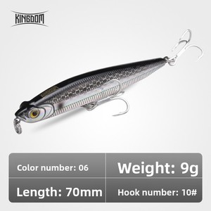 Señuelo de pesca King Luya de acero inoxidable, de hundimiento lento, tipo lápiz, microobjeto, especial para lances de larga distancia, para lubina de <span class=keywords><strong>boca</strong></span> <span class=keywords><strong>grande</strong></span>, perca, lubina de mar y pez negro. - Product Image 6