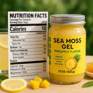 15OZ biển rêu Gel Irish wildcrafted seamoss Gel Vegan không biến đổi gen Superfood vitamin hỗ trợ dứa hương vị miễn dịch hỗ trợ - Product Image 5