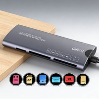 Lector de Tarjetas USB3.0 de Alta Velocidad Multifunción CF/SD/TF/XD/MS/M2, Lector de Tarjetas de Memoria Externo, Accesorios para Teléfono y Computadora