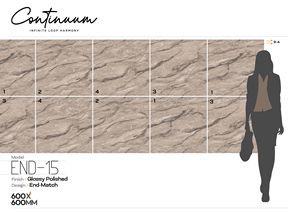 Carreaux de sol antidérapants au design moderne, polis et brillants 600X600 MM, assortis en bout pour l'intérieur des villas, dernière arrivée - Product Image 2