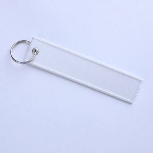 Llavero de Bordado Personalizado en Blanco, Llavero de Doble Cara con LOGO - Product Image 3
