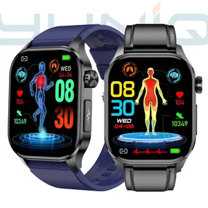 Yuniq AMOLED 2.04 inch IP68 không thấm nước 380 mAh pin mạnh Relojes inteligentes thể dục mới sức khỏe y tế Smartwatch et580