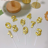 Fabrik Großhandel Hochzeit Geburtstags torte Kerzen Umwelt freundliche Gold Neuheit Geburtstag Happy Candle Set