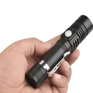 Mini linterna LED T6 con zoom, recargable por USB, portátil, para exteriores, luz de alta intensidad, 1200mAh, luz blanca - Product Image 5