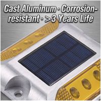 Marcador de Pavimento Elevado de Aluminio con Energía Solar, Ahorro de Energía, Activación Nocturna Automática para Estacionamientos