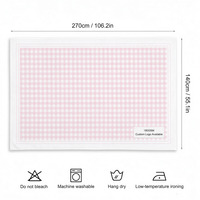 Nappe rectangulaire en polyester 180 GSM, décoration de la maison, linge de table pour la cuisine, lavable, réutilisable, logo personnalisé, vente en gros