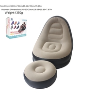 Canapé gonflable pliable avec repose-pieds ; Canapé inclinable familial doux et confortable pour la détente ; Type portable pour l'extérieur