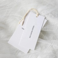 Etiquetas de Papel Blanco Impresas con Logotipo Personalizado, Etiquetas Rectangulares Largas para Ropa, Etiquetas de Marca para Prendas de Vestir, Venta al por Mayor Personalizada