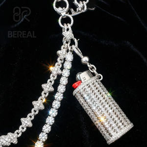 Pendentif porte-briquet en argent 925, Moissanite VVS qui passe le test du diamant, style Hip Hop personnalisé, entièrement serti de pierres, pour homme, bijoux fins - Product Image 1